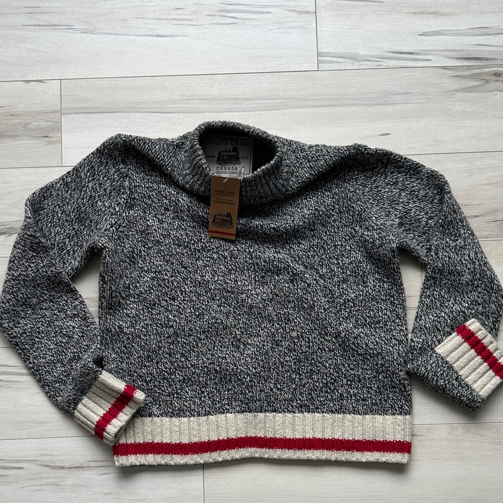 Roots Cabin Gray Knit Sweater